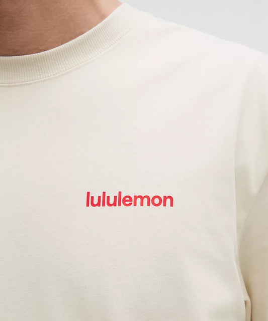 Playera Lululemon Heavyweight Wordmark — Blanco