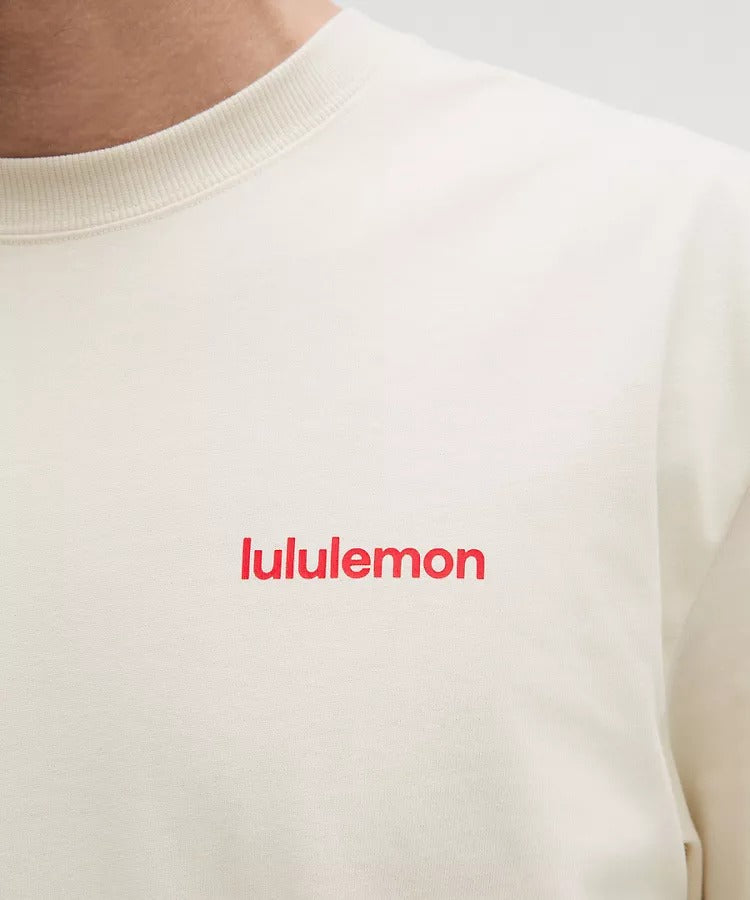 Playera Lululemon Heavyweight Wordmark — Blanco