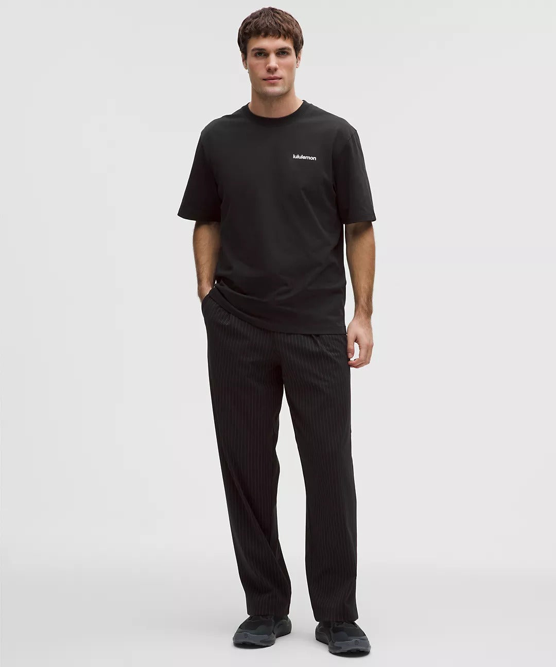 Playera Lululemon Heavyweight Wordmark — Negro